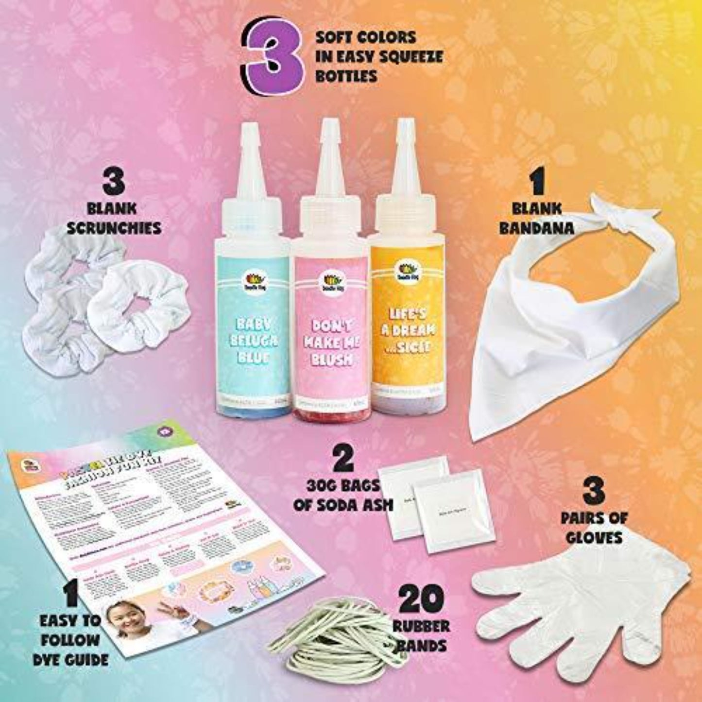 Pastel Tie Dye Fashion Kit